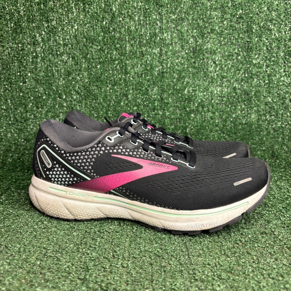 Brooks Ghost 14 DNA Loft Cushion Neutral Running Shoes Black Pink Womens Size 9